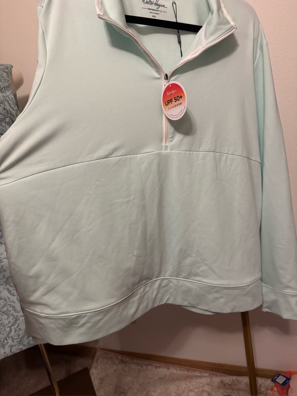 Walter Hagen Ladies' Light Mint Quarter-Zip Top – UPF 50+
